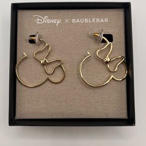 NIB Disney X BaubleBar Minnie Mouse Outline Hoops
